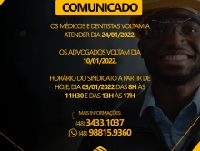 Horários atendimento Sindicato 