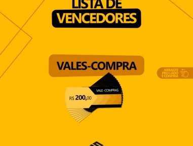 Confira nas nossas Redes Sociais os premiados do segundo sorteio