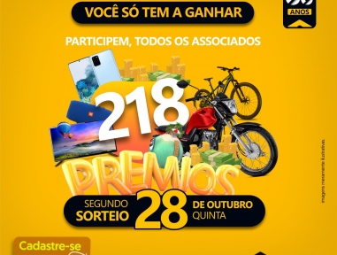 Está chegando o nosso segundo sorteio de 107 vales - compra, dia 28 de outubro